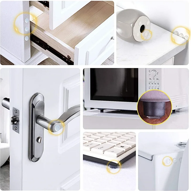 100PCS Self Adhesive Transparent Door Stops Rubber Damper er Cabinet Bumpers Silicone Furniture Pads Cushion Protective Pads door stopper silicone door stopper door stopper bumpers silicone rubber bumpers
