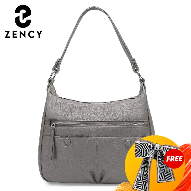 

Zency More Colors Designer Handbag Soft Genuine Leather Lady On the Shoulder Bags Winter Fashion Women Hobo Bag Crossbody Female