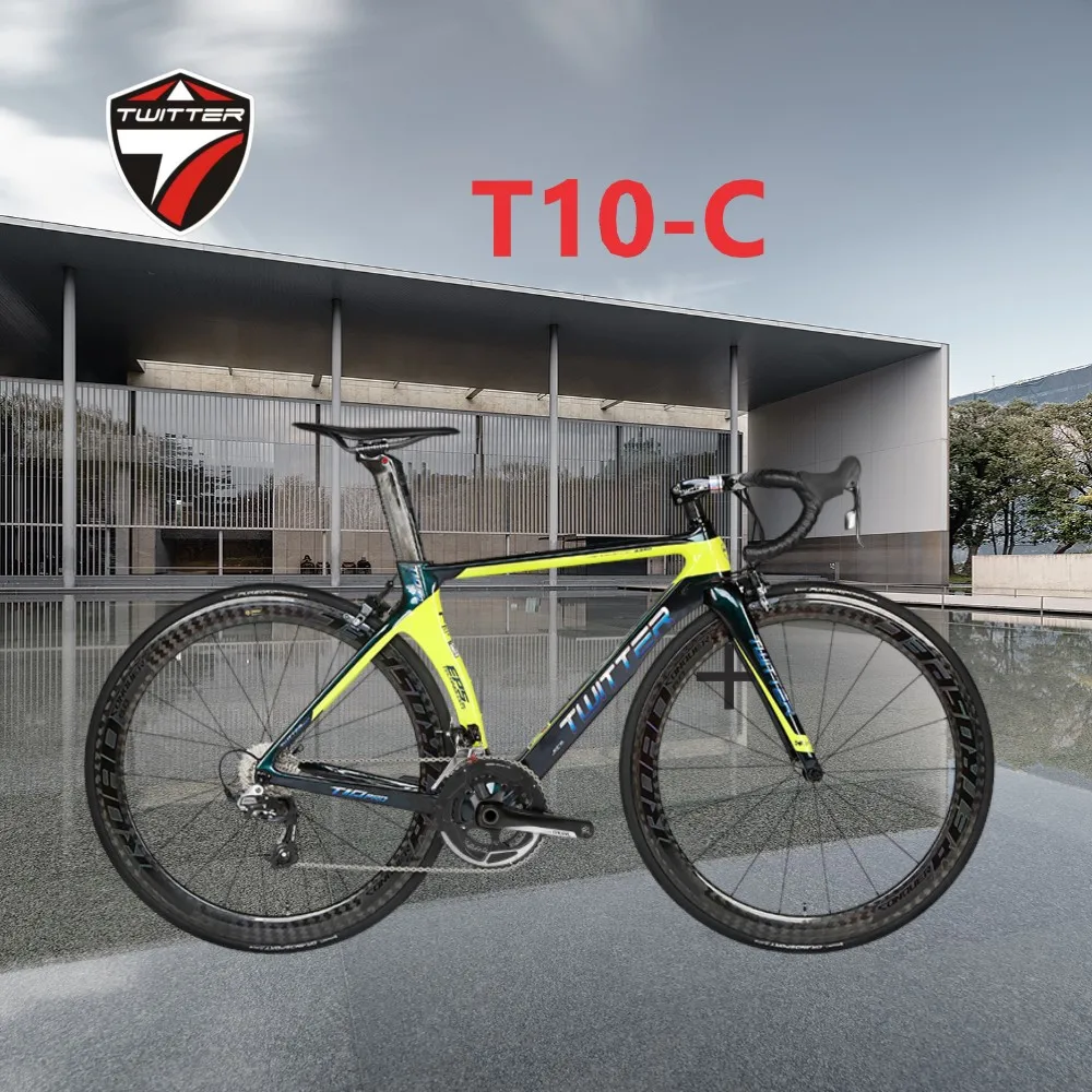 

TWITTER T10 105 R7000-22S UT R8000-22S C-brake ultralight cross-country racing car T800 carbon fiber road bike 700 * 25c bicycle