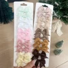 10Pcs/Set Solid Color Kids Bows Hair Clips for Baby Girls Handmade Ribbon Bowknot Hairpin Barrettes New Year Hair Accessories 4