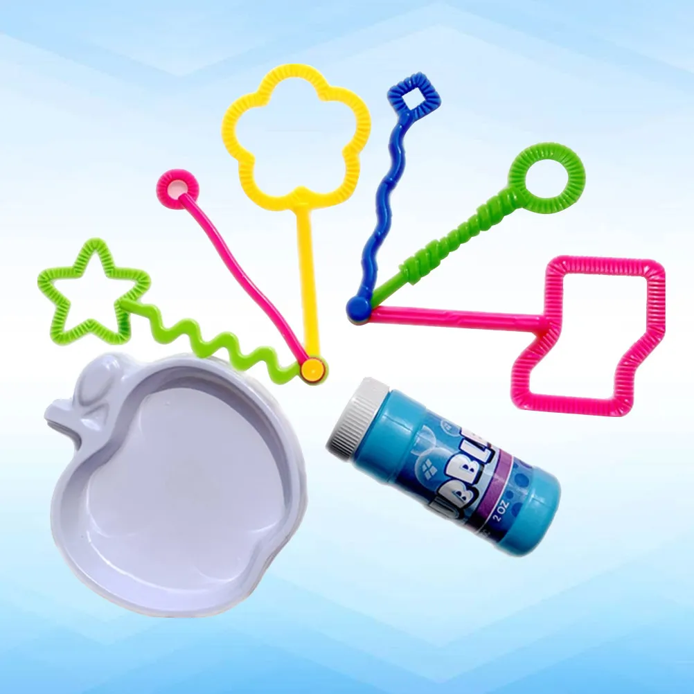 8Pcs 버블 메이커 세트 어린이 버블 블로워 다양한 모양 색상 변경 블로잉 재미있는 야외 놀이 블로잉 장난감