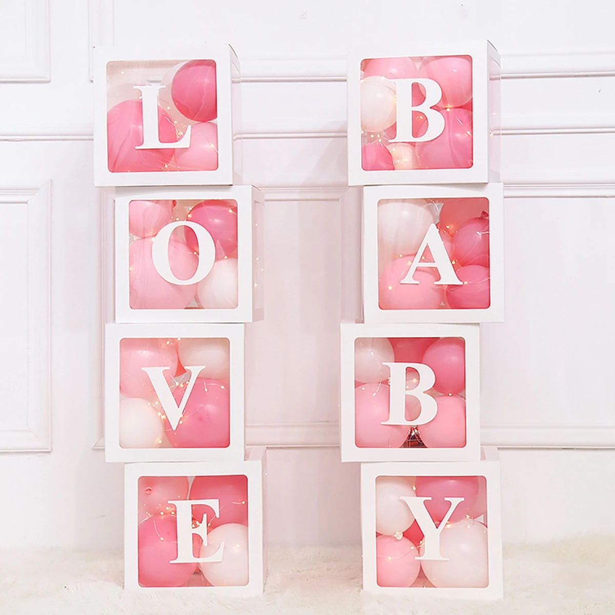 Alphabet Name Box Transparent Birthday Balloon Box Wedding Globos 1st Birthday Party Decoration Kids Latex Balloon Baby Shower party balloons price