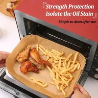 Disposable Air Fryer Paper Non-Stick Kitchen Baking Airfryer Mat Oilproof Micro-wave Barbecue Pad Baking Paper Liner Accessories 2