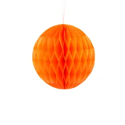 Vibrant Honeycomb Ball Decoration for Celebrations and Events (Orange)