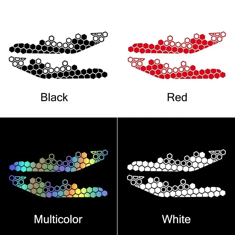 Motorcycle stickers Motorcycle Honeycomb Decals Reflective Stickers Multicolor Decorative Sticker Motorbike Bumper Ornament Modification Accessories