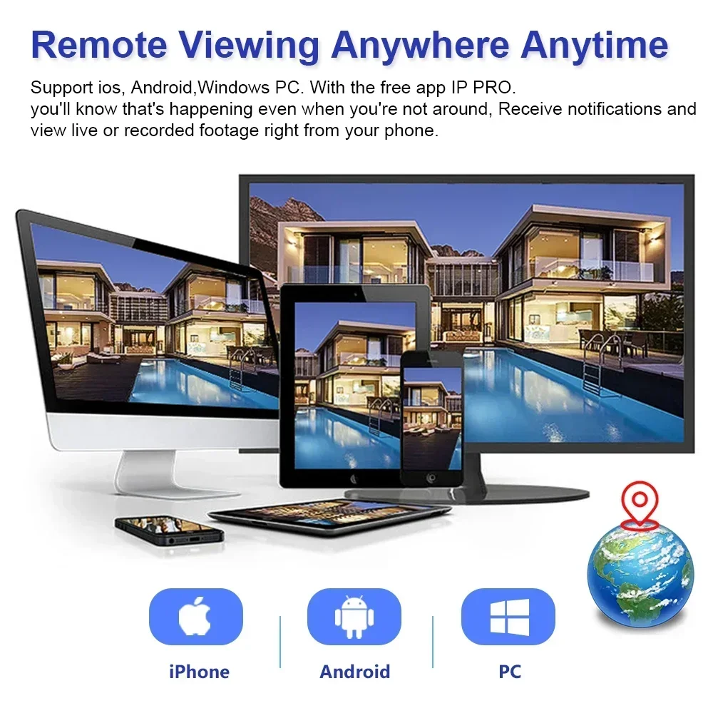 16CH 5MP 무선 NVR 카메라 컬러 나이트 비전 양방향 오디오 보안 보호 WIFI 카메라 야외 비디오 감시 시스템