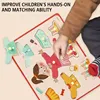 Montessori Educational Learning Puzzle SetDress Up Toy Early Learning Educational Toy Pretend Play Set for Girls 4