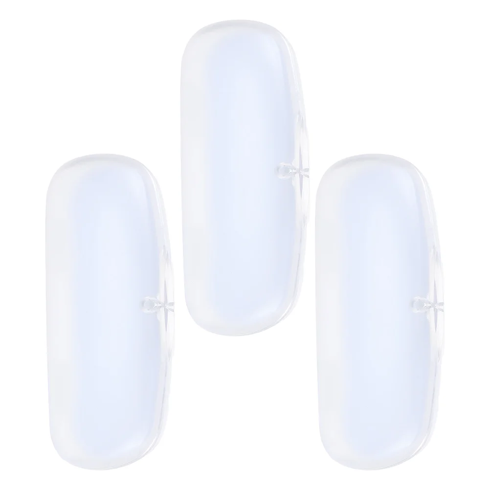 

3 Pcs Glasses Case Clear Storage Hard Container PVC Frosted Spectacles Travel Man