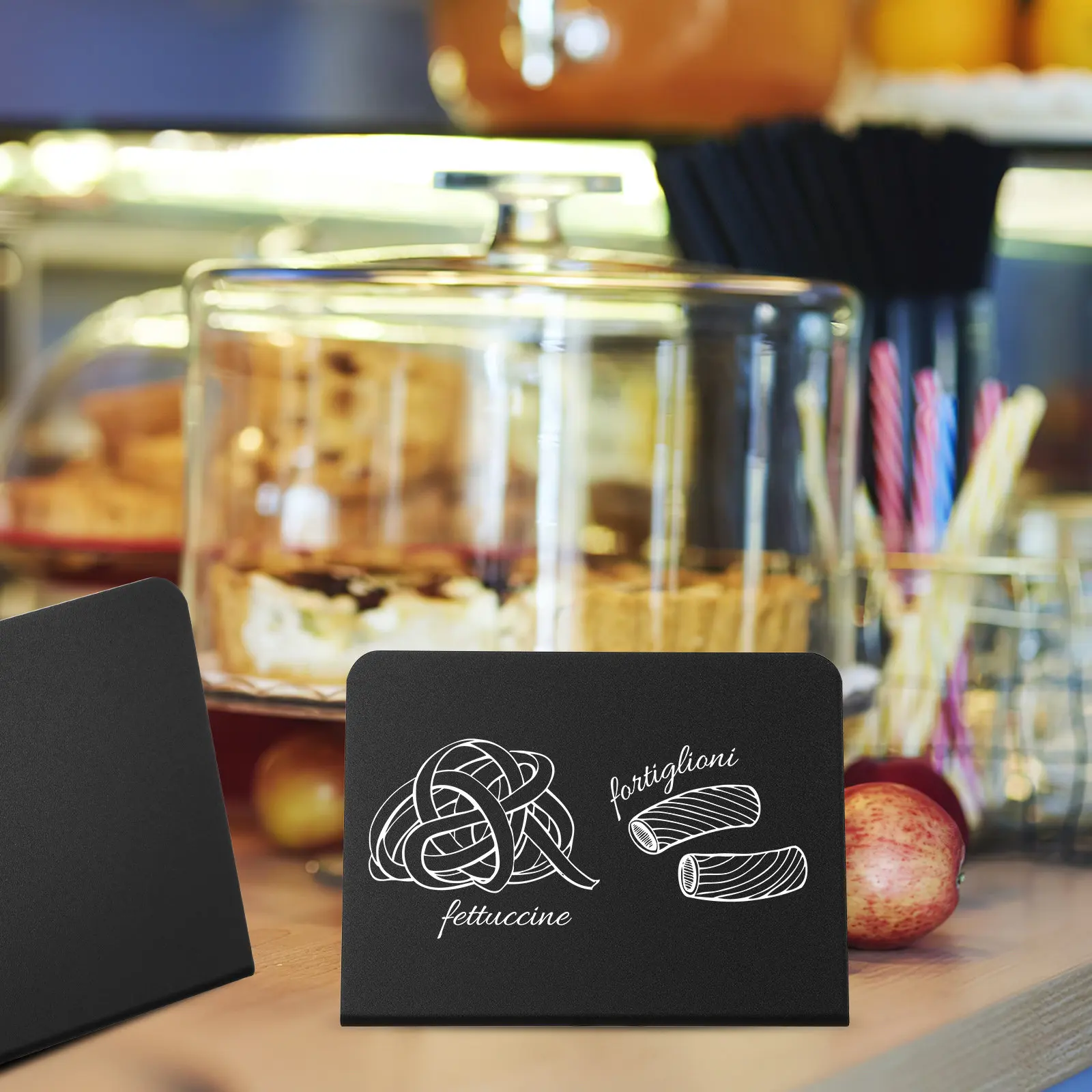 1 세트 미니 칠판 테이블 표지판 L자형 데스크탑 사인 스탠드 레스토랑용 쓰기 가능 지울 수 있는 메뉴 보드 테이블 번호 홀더