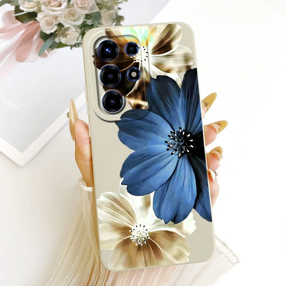 Floral Fashion Soft Silicone Bumper Phone Case in Pink