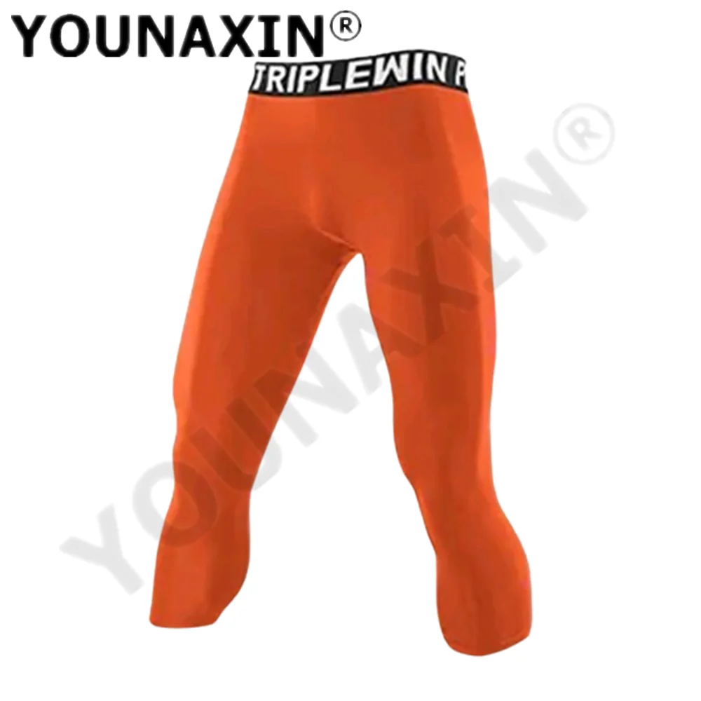 TSLA Pantalons de compression thermique 3/4 pour homme, leggings et