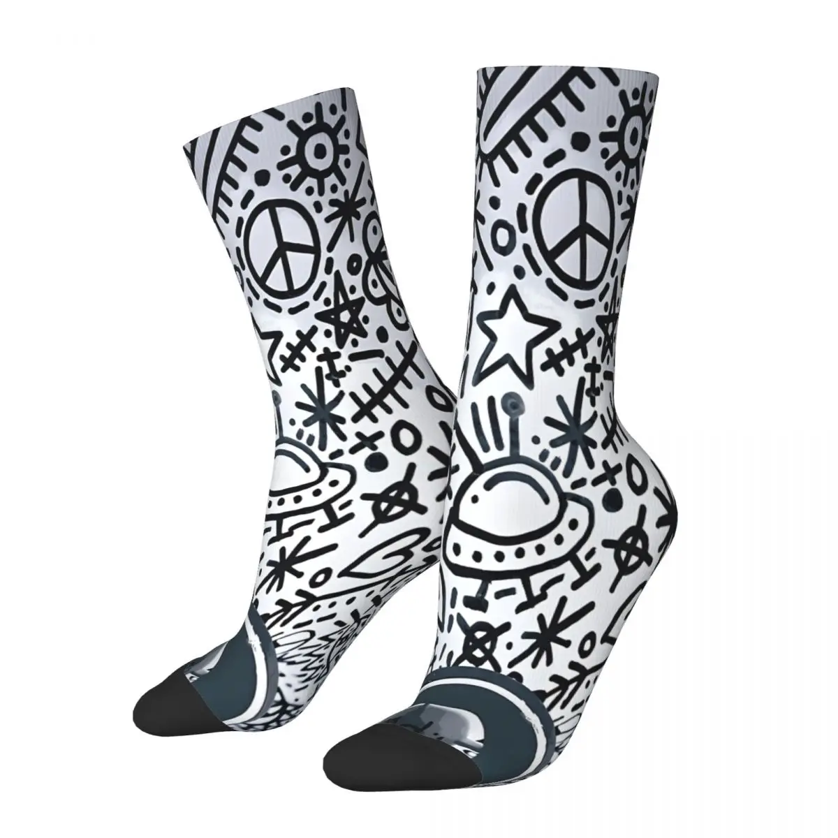 

GRAFFITI Pop Art Socks Graffiti Socks Male Mens Women Autumn Stockings Harajuku