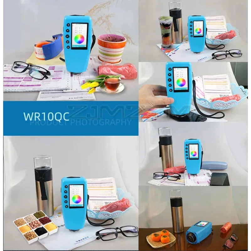 WR10 시리즈 휴대용 색도계 분석기, 디지털 정밀 LAB 테스터, 차이 계량기 TFT 디스플레이, 4mm, 8mm
