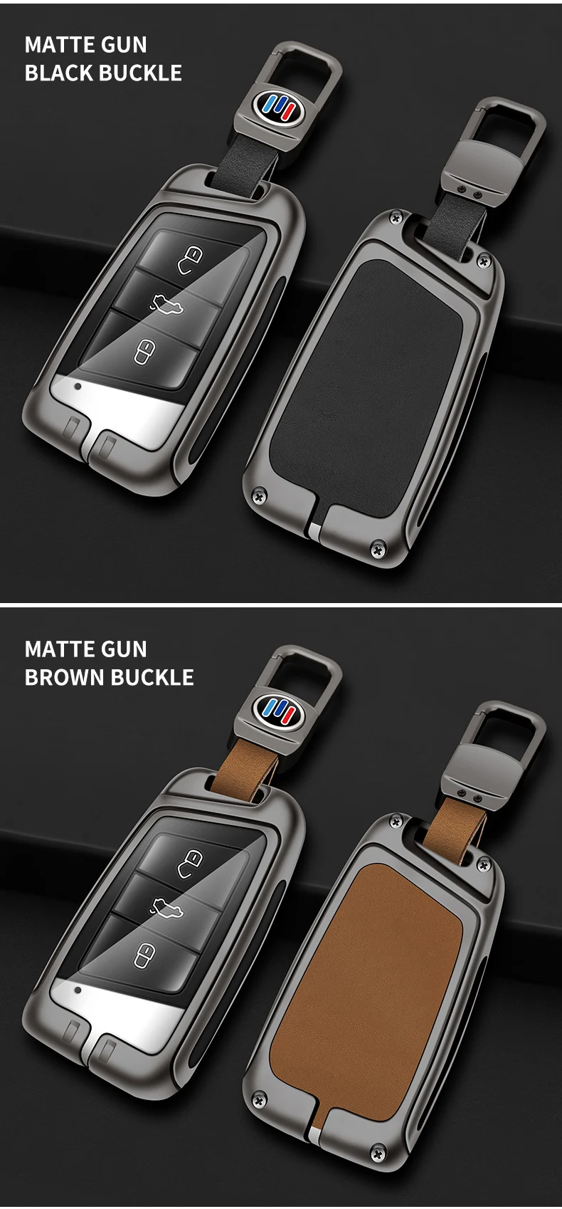 Custodia per chiave auto in pelle metallica Shell Fob per VW Volkswagen Passat B8 Magotan per Skoda Kodiaq Superb A7 per accessori per sedili - Sb9a92db6671048378bf24b29f0ae6bd3u
