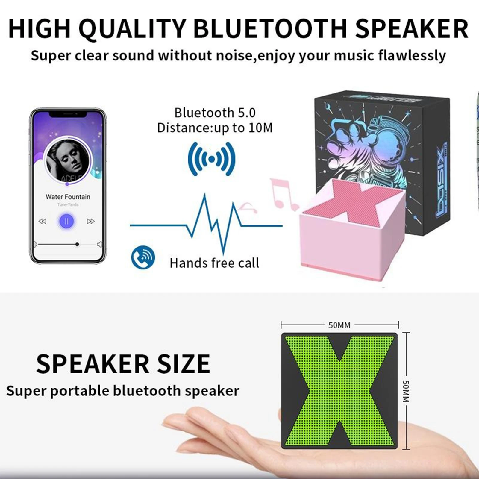 JOCEEY Small Speaker Bluetooth Speaker with 360&deg;HD Stereo Sound and Robust Bass TWS Wireless Bluetooth speakers 2 PCS portable bluetooth speaker speaker tweeter bluetooth stereo amplifier