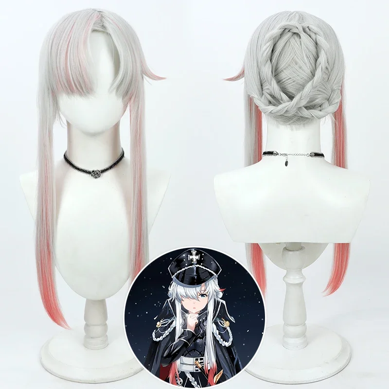 

KMS Odin Wig Game Azur Lane Long 85cm Gray Orange Updo Cosplay Anime Wig Heat Resistant Hair Halloween Party New Wigs + Wig Cap
