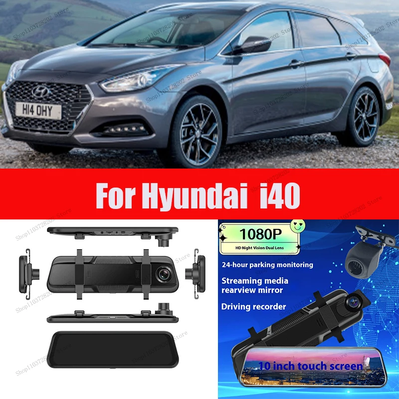 

For Hyundai i40 4K WIFI GPS Car Dvr Mirror Dash CamDual Lens Dashcam Drive Recorder Stream RearView Mirror IPS Screen Camera