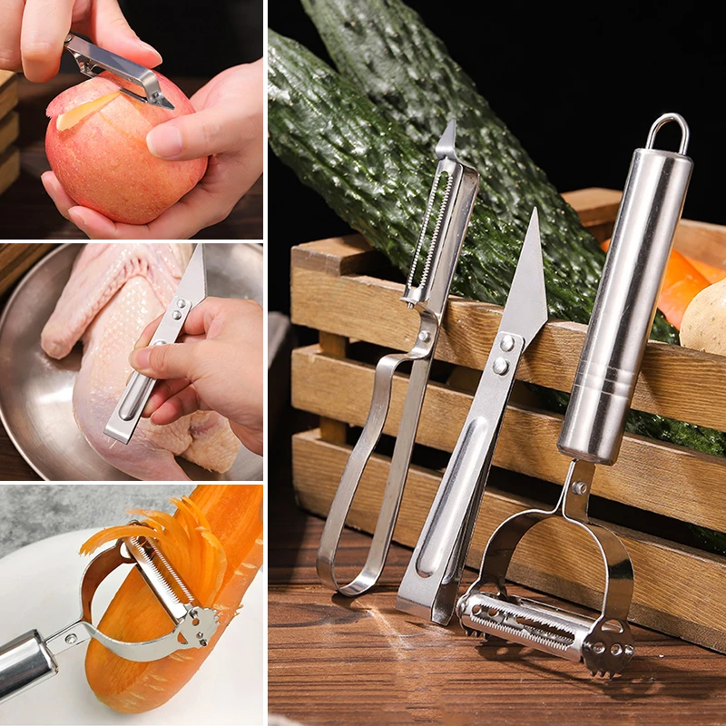 Stainless Steel Potato Peeler Vegetable Spud Slicer Speed Cutter Gadget  Tool New