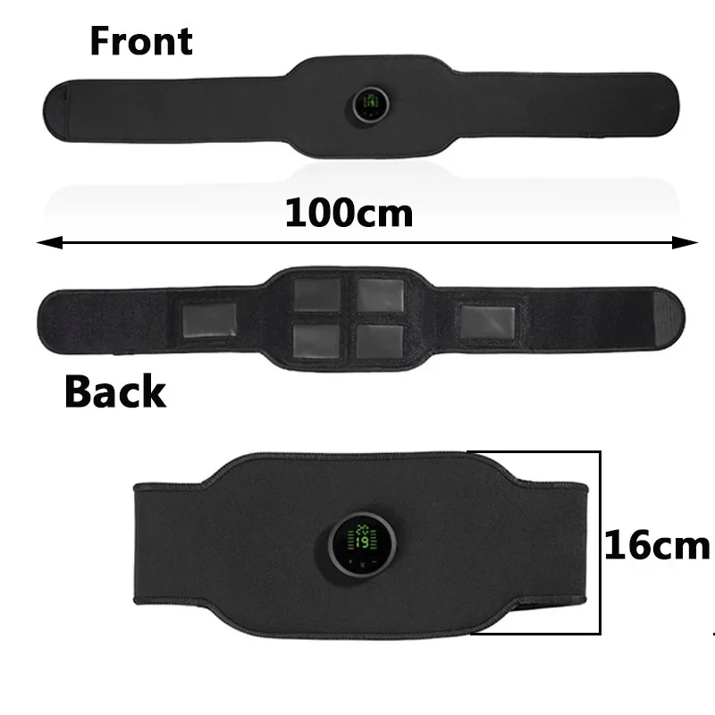 Abdominal Toning Belt Muscle Toner Abs Trainer Electric USB Recharge Body Waist Belly Massager Fitness Workout Training Equiment