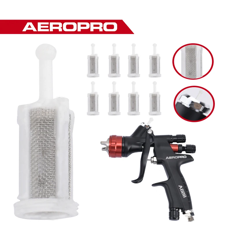 AEROPRO 6/12pcs Gravity Spray Gun Filters Fine Mesh Disposable Spray Gun Airbrush Paint Strainer Reduce Clogging A608 12pcs paint brushes set kit