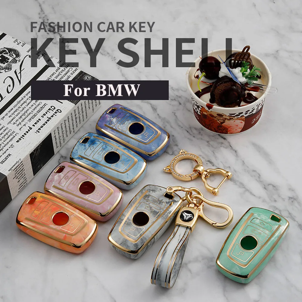 Multicolor TPU Car Key Case Cover Keychain For BMW E46 E90 E60 F10 F20 F30  G30 Serie 1 2 3 4 5 6 7 X1 X3 X4 X5 X6 Accessories
