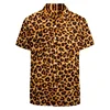 Full Print Leopard Graphic Shirts For Mens Summer Short Sleeves Button Down Hawaiian Beach Shirts Mens Oversized Tees Top 1
