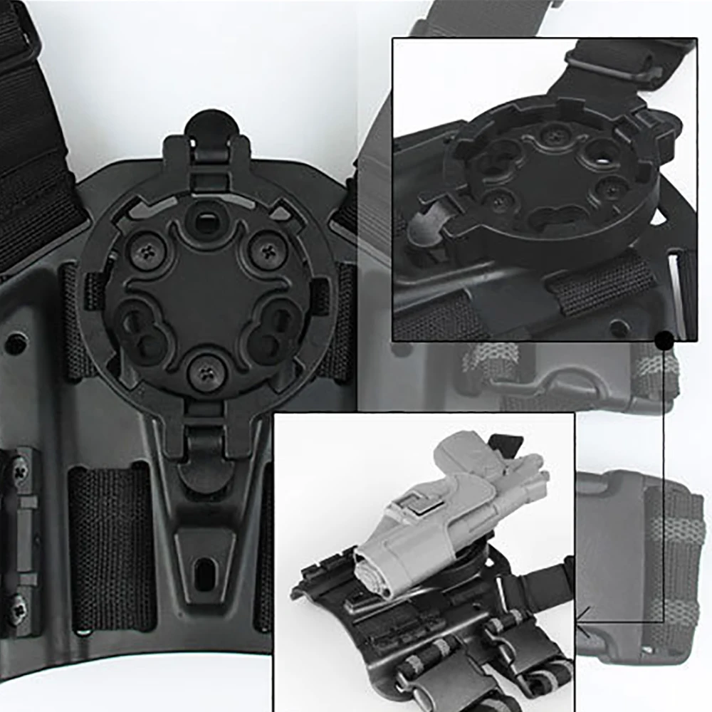 Tactical 360 Degree Angles RotationQuick Release Molle Holster Strike Platforms Mount  Speed Clip Adapter for Hunting Pistol 3
