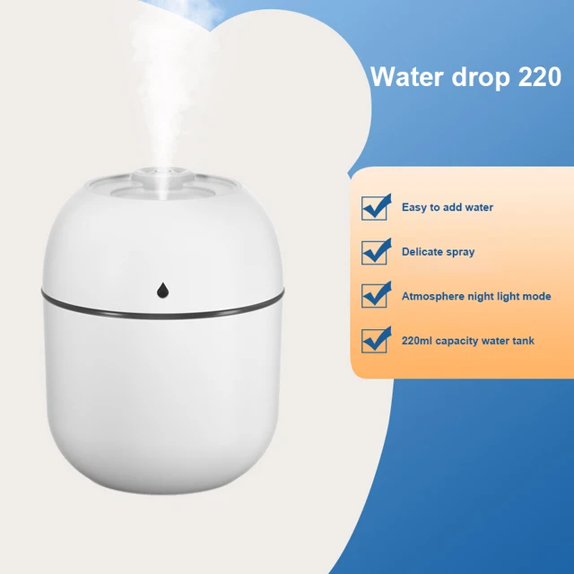 Household Mute Large Spray Humidifier Portable Water Drop Humidifier