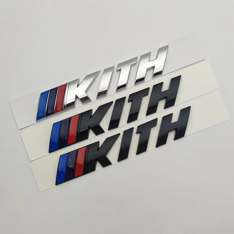 3d Metal Chrome Black M KITH Emblem Badge Nameplate Decal Car Sticker ...