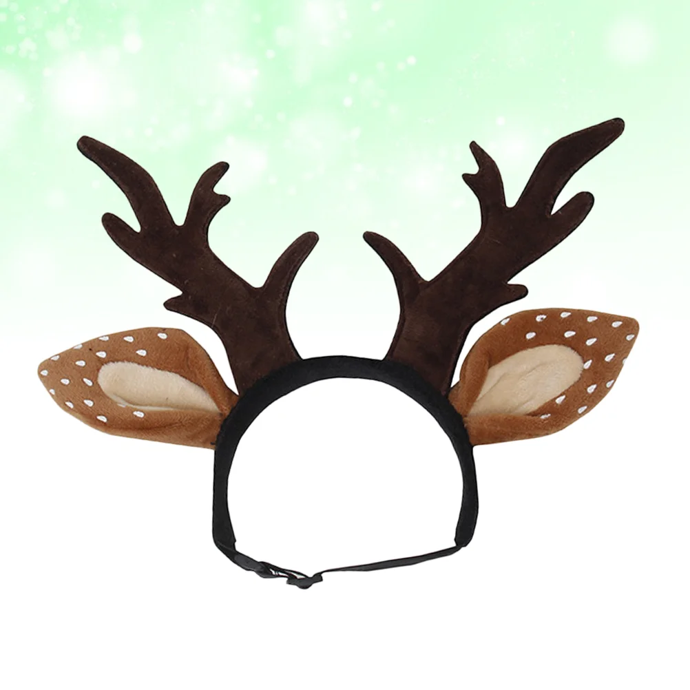 

Christmas Cat Antler Headband: Hair Hoops Deer Shaped Hair Accessory Reindeer Headband for Cat Kitten ( Size )
