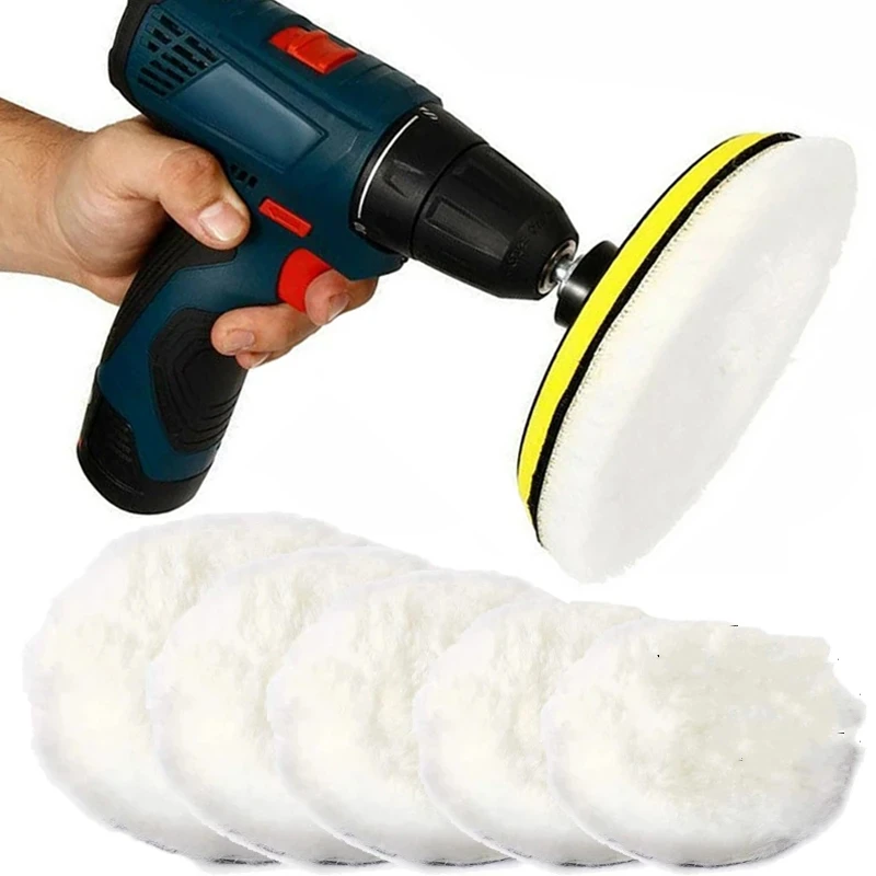 Car Polishing Pad Car Polish Pad Car Polishing Sponge Wool Polishing Pad 5 Sizes 75-180mm Wool Polishing Disc