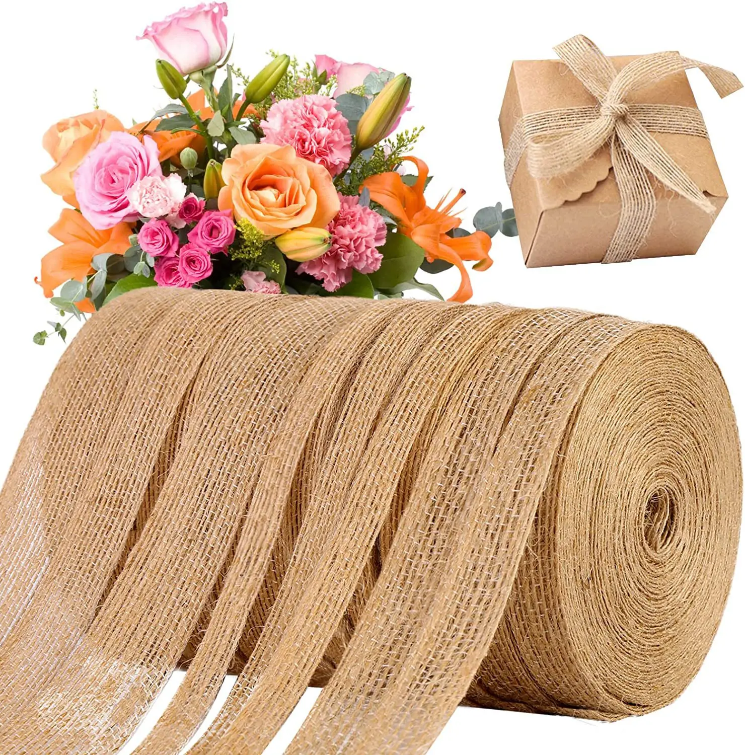 

Halloween Christmas Decoration Ribbons Craft Supplies Diy Gift Wrap Fabric Hemp Rope Ribbon for Crafts Apparel Sewing Supplies