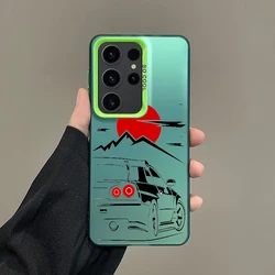 Silver IMD Cover with Japan JDM Sports Car Design - Samsung A50 (B4 - Green)