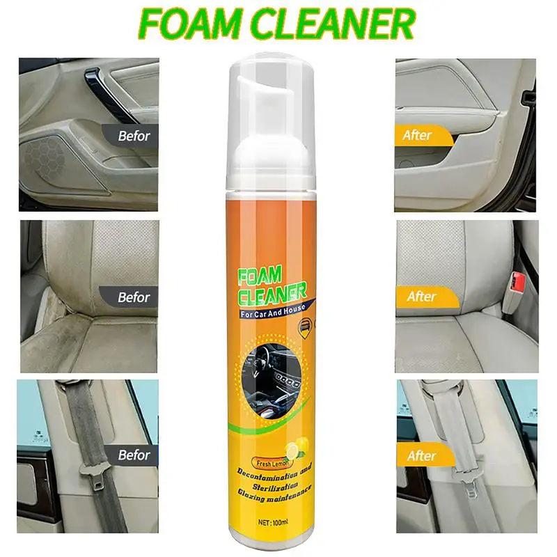 

Car Interior Cleaner Car Leather Foam Cleaner With UV Protection Car Repair Products For Glass Rubber Leather car Seat Cleaner