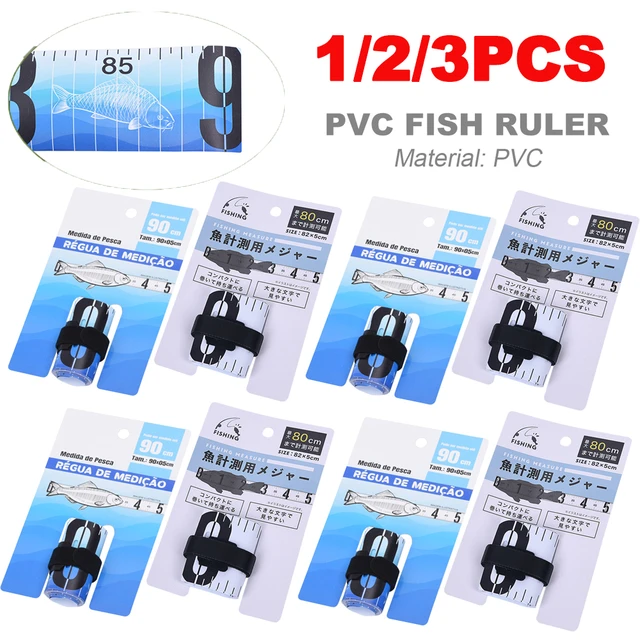 1-3Pcs Waterproof Fish Measuring Ruler Foldable Fishing Measuring