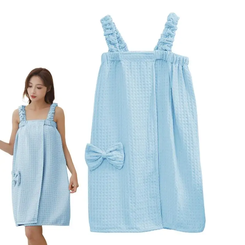 Adjustable Women's Wearable Towel Bathrobe Wrap