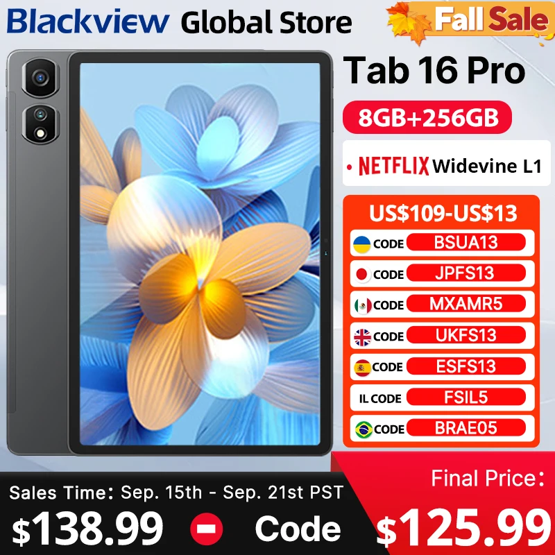 世界初公開】2024 Blackview Tab 16 Pro タブレット 8GB+256GB