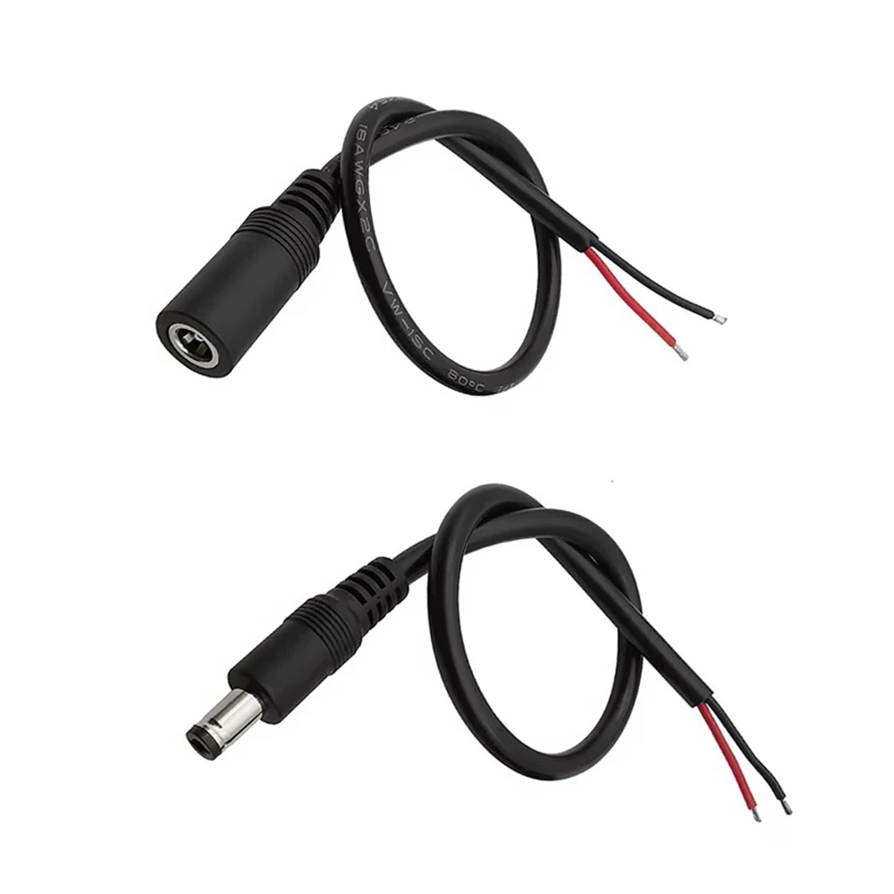 1/2/5/10 Stück 18AWG 5,5 x 2,1 mm DC Stecker Buchse Stromkabel Adapter Anschluss Verlängerungskabel für DIY CCTV LED