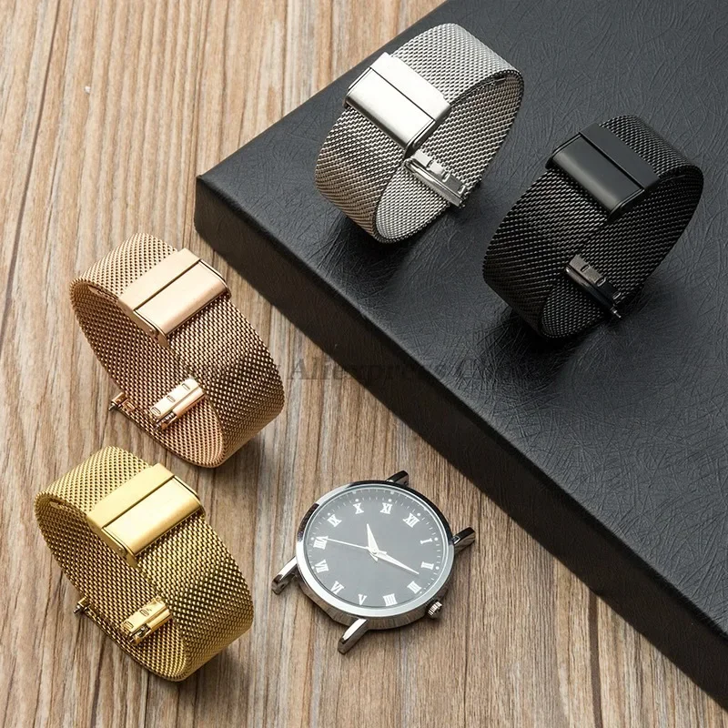 Premium Mesh Milanese Quick Release Steel Watch Strap - 0.6mm Adjustable Bracelet (Multiple Widths Available)