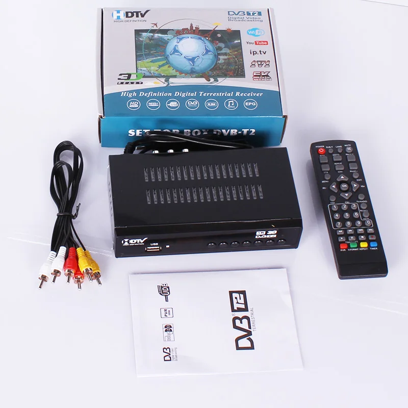 Coche DVB-T2 4 Sintonizador 4 Antena Receptor de TV digital para móvil  automático de alta velocidad con reproductor de películas USB Salida HDMI  HDTV DVB-T24