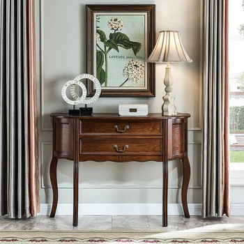 Tavolo consolle classico vintage con design a cassetto, consolle di bellezza di lusso, tavolo portaoggetti, mobili da soggiorno Woonkamer Tafel alla moda