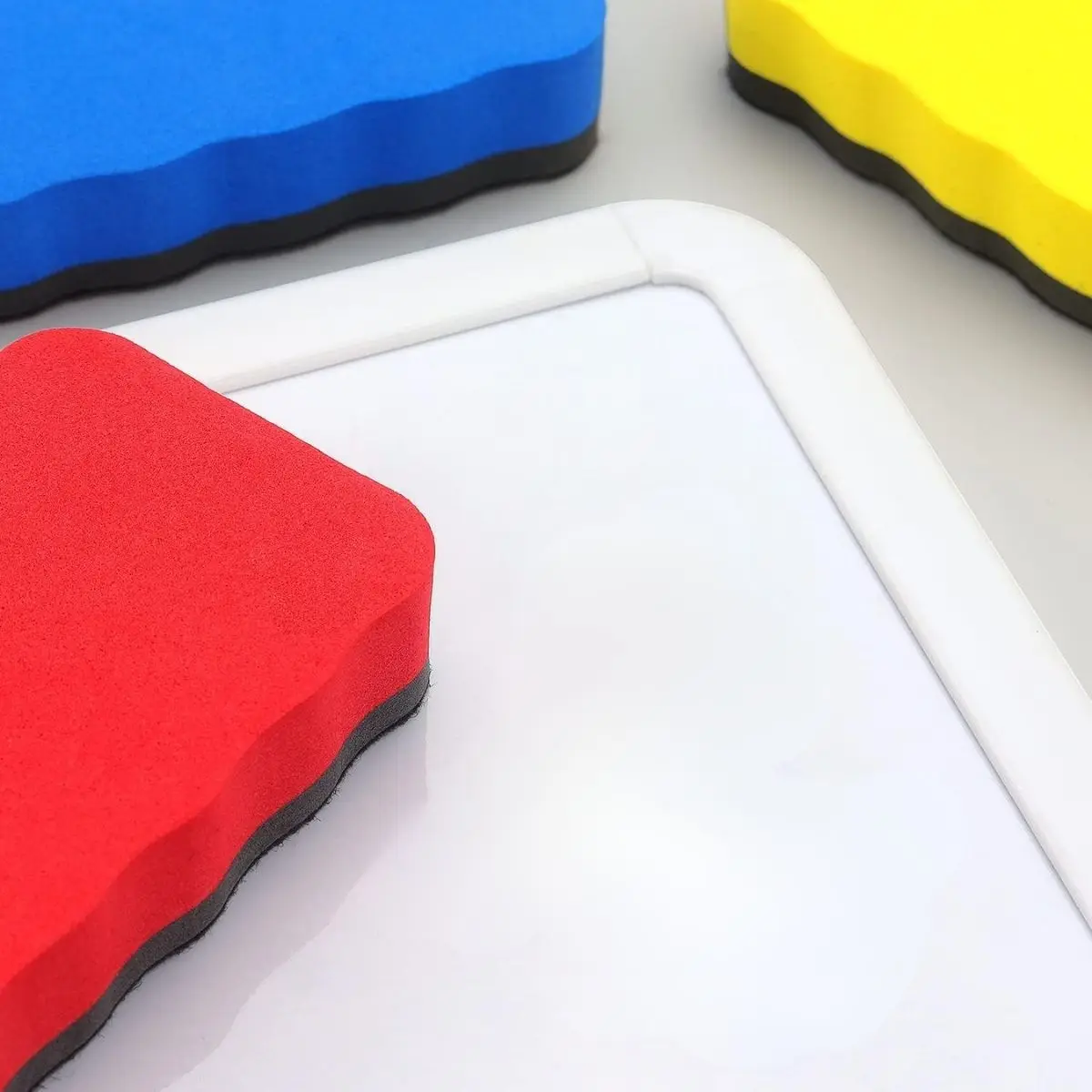 Set di 7 Gomme Cancellabili a Secco per Lavagna, Colori Assortiti, per Aula Scolastica - immagine 5