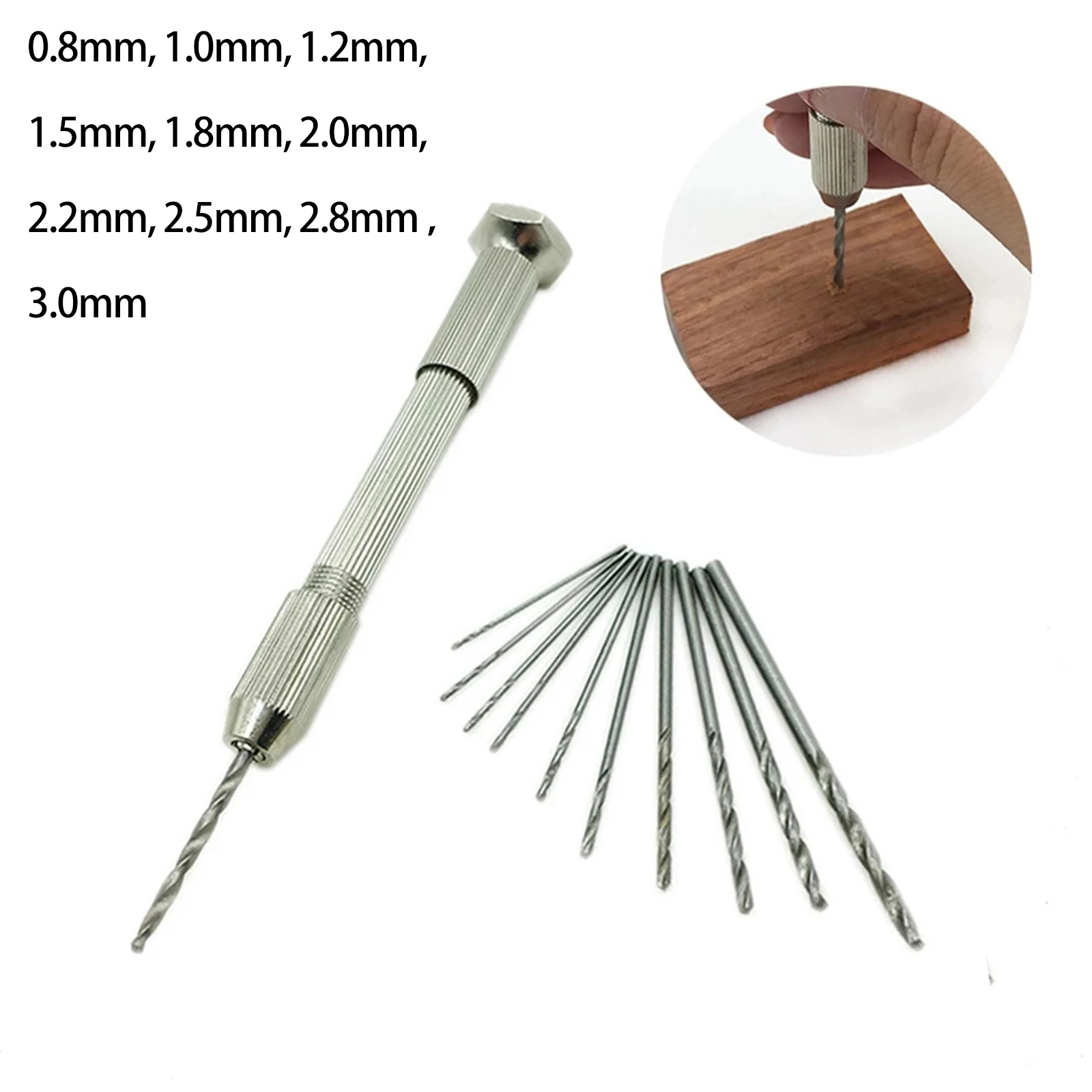 Mini perceuse à main avec mandrin sans clé, forets HSS 0.8mm-3.0mm pour  élection, bijoux en résine xy, bricolage exécutif, artisanat en bois,  outils faits à la main, 10 pièces - AliExpress