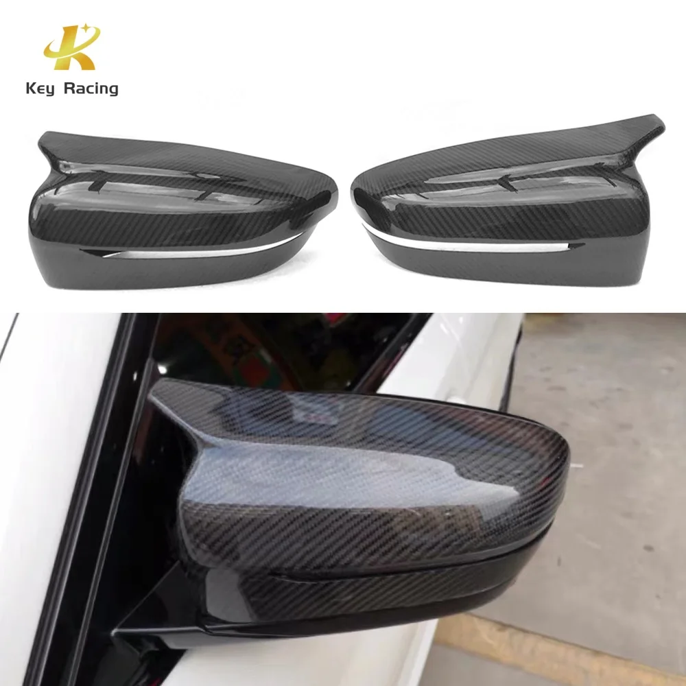 

Зеркальный чехол из натурального углеродного волокна в стиле Ox Horn для BMW G20 G30 G22 G12 G, модели шасси серии, зеркальный чехол