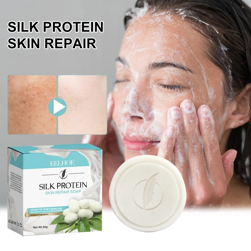 Protein Repair Facial Cleansing Soap Oil Control Clean Pores fade acne Dark Spots Moisturizing Whitening Skin face Washing Soap facial cleansing soap