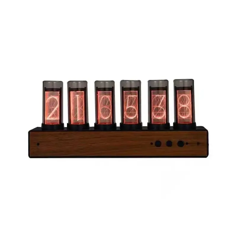 High quality Gixie Glow light analog Tube Clock Retro LED Color Discoloration Clock Creative Home digital clock