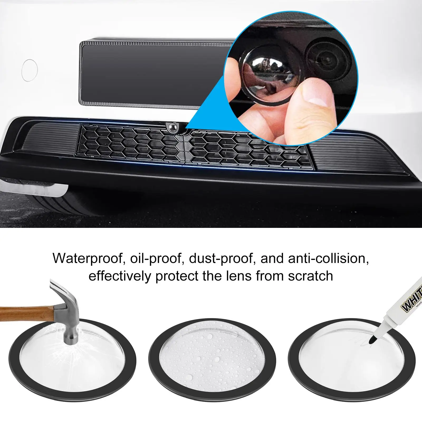 Lens Guard PC Protective Cover Kits for 2025 Tesla Cybertruck / Model Y Juniper / Model S