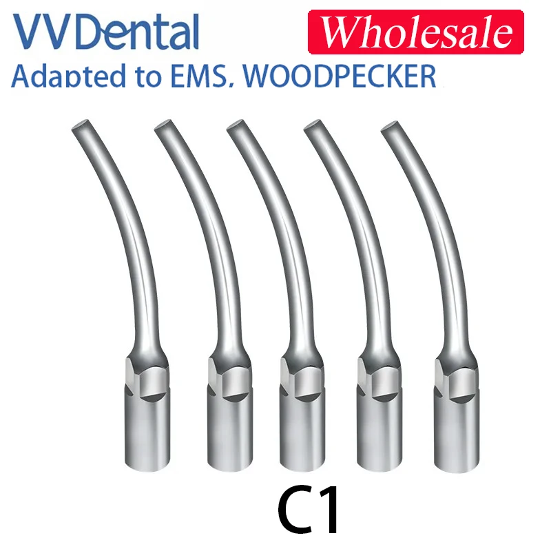 

VVDental оптовая продажа 1/3/5 шт. партия C1 ультразвуковой скалер наконечник подходит для искусственных дятлов Ортодонтические наконечники для зубов серии P