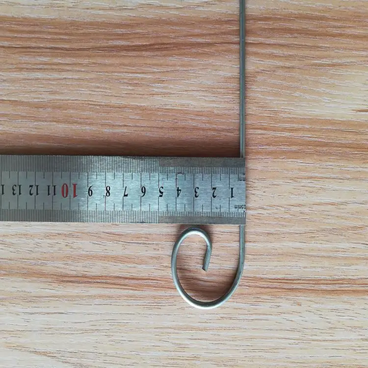 정원 사인 브래킷, 식물 슬레이트 라벨 아연 도금 와이어 드로잉, 3mm 두께 X 4cm 원형 직경 X 40cm 길이, 100 개