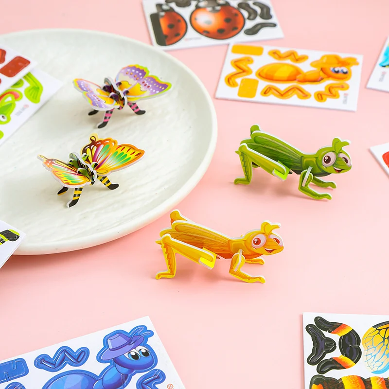 50pcs 3D Jurassic Dinosaur Puzzle Paper Preschool Kid Baby Jigsaw Puzzles Cartoon Learning Educational Christma Toy for Children 6